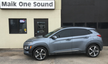 2018 Hyundai Kona with professional window tint in North Bay